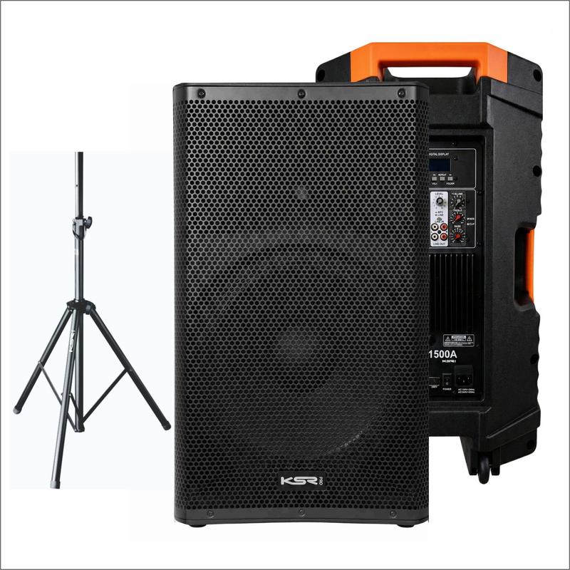 Caixa Som Ativa 15 Profissional 750W Ksr Pro Kr1500A TRIPE - Caixa